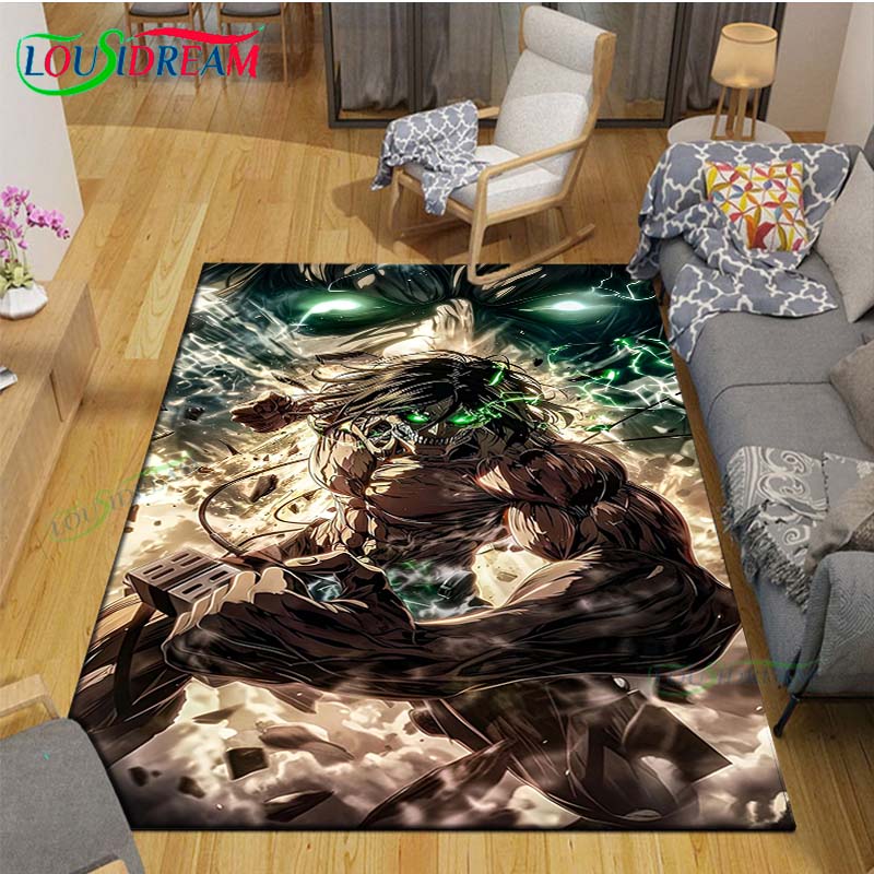 Fashion 3D Cartoon A-Attack T-Titan Printed Carpet Living Room Anti-Skid Area Rug Kids Bedroom Mats Yoga Mat Carpet Decor Gift