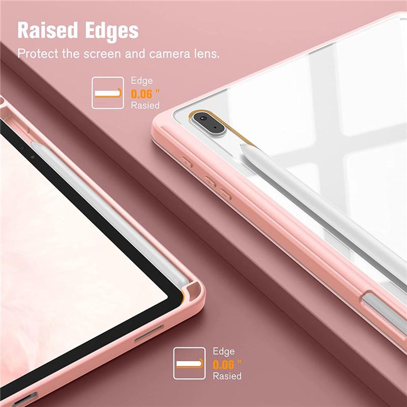 Custodia per Samsung Galaxy Tab S10 S9 S8 S7 Plus FE 12,4 Pollici Cover Posteriore in Acrilico per Tablet per Tab S10 Lite S9 FE Custodie con Portapenne