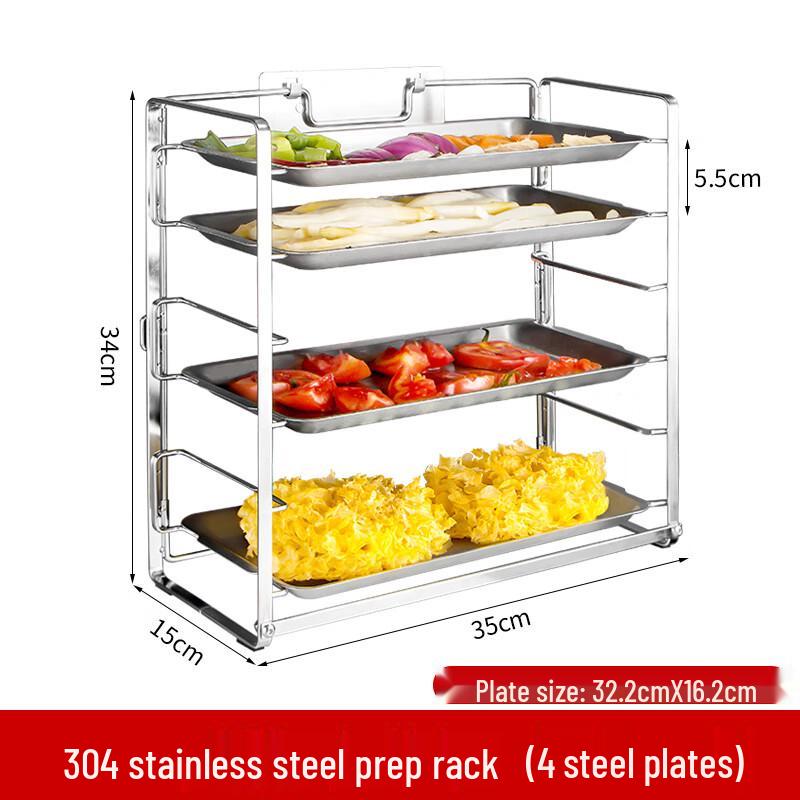 Folding Wall-Mounted Kitchen Prep Rack