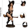 Miniature Sexy Witch Statue Gothic Style Magic Broomstick Figurine  Living Room Decor