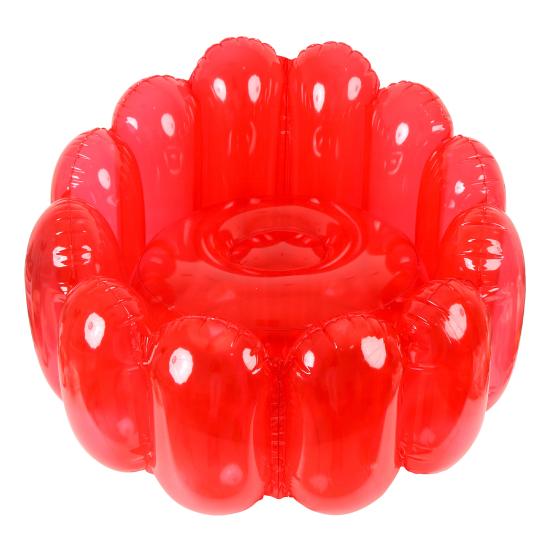 Inflatable Sofa Chair Transparent Leak-Proof PVC 250 Lbs Capacity Portable Indoor Living Room