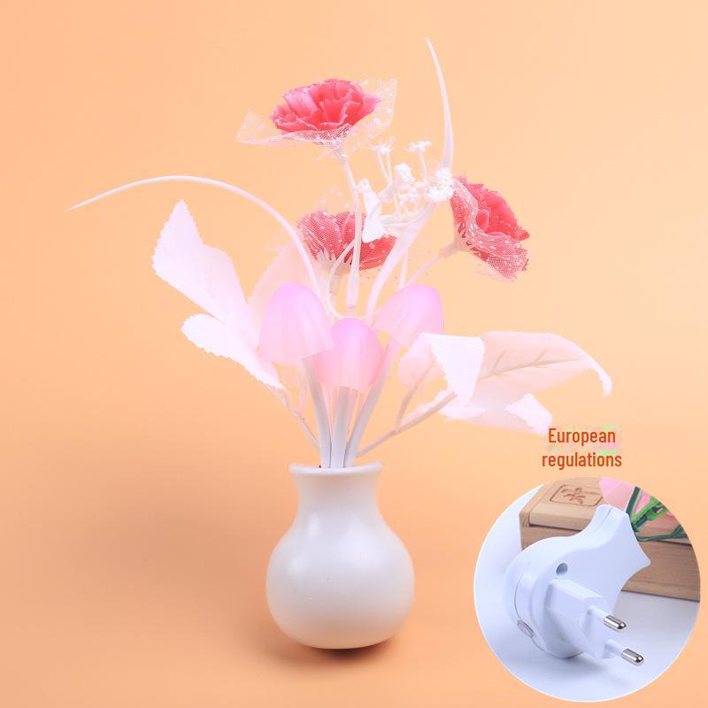 

Трансграничный светодиодный ночник-тюльпан: Встраиваемая лампа-гриб с датчиком освещенности, соответствующая стандартам США/Европы. 0.5W