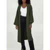 Übergroßer Strick-Cardigan-Pullover mit langen Ärmeln für Damen, Winter, lockere Passform, Übergröße, V-Ausschnitt, offene Vorderseite, langer Mantel