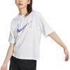 New Nike Women'ss Hand-Drawn Print Crewneck T-Shirt White FD9315-100