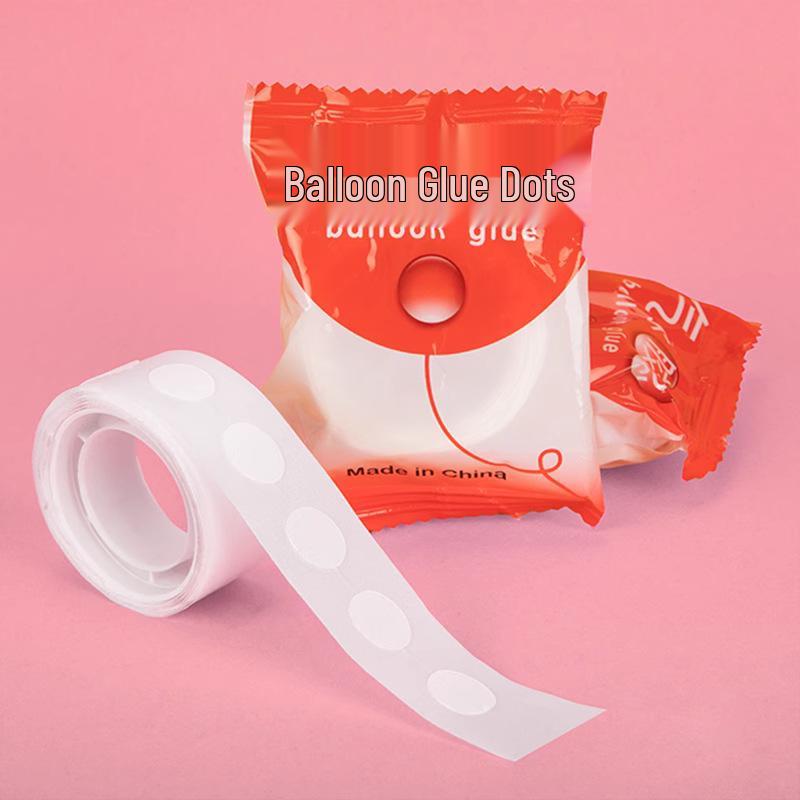 Super Sticky Double-Sided Balloon Glue Dots - Transparent Party Decoration, 100 Dots/Roll