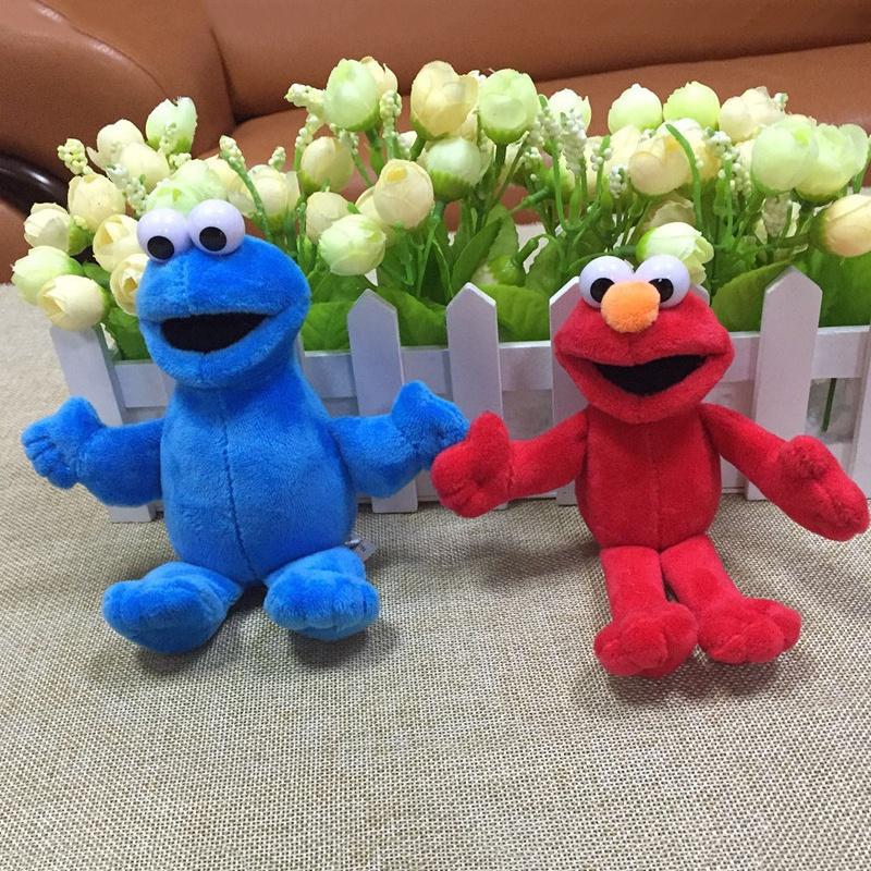 Adorable 6pcs Sesame Street Plush Doll Set Featuring Cookie Monster Elmo Big Bird Bert Ernie