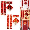 Set of Stickers with Couplets of the Chinese Spring Festival 2026, Welcome Sign,