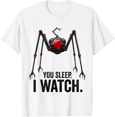 Funny You Sleep I Watch 100% Cotton T-shirt Mens Tees Top