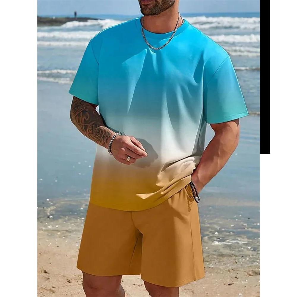 Daily Versatile Men's Short Sleeve Shorts Set Stylish Simple Sportswear Casual Breathable Sport Wear Men’s