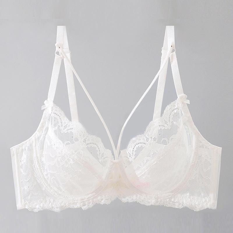 Plus Size Pink Lace Lingerie Set: Transparent, Minimizing & Ultra-Thin Bra for a Sexy Look