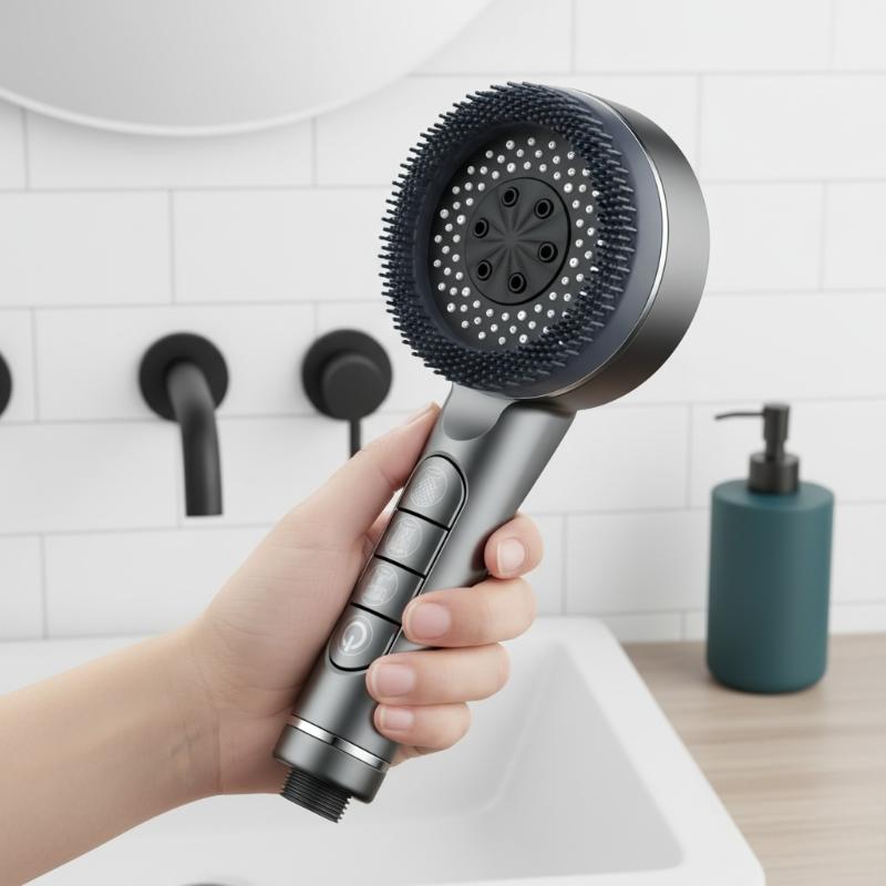 1pc Filtered Supercharged Shower Head Four-speed Adjustment With Water Seal Multi-functional Home Shower Bathroom Accessories