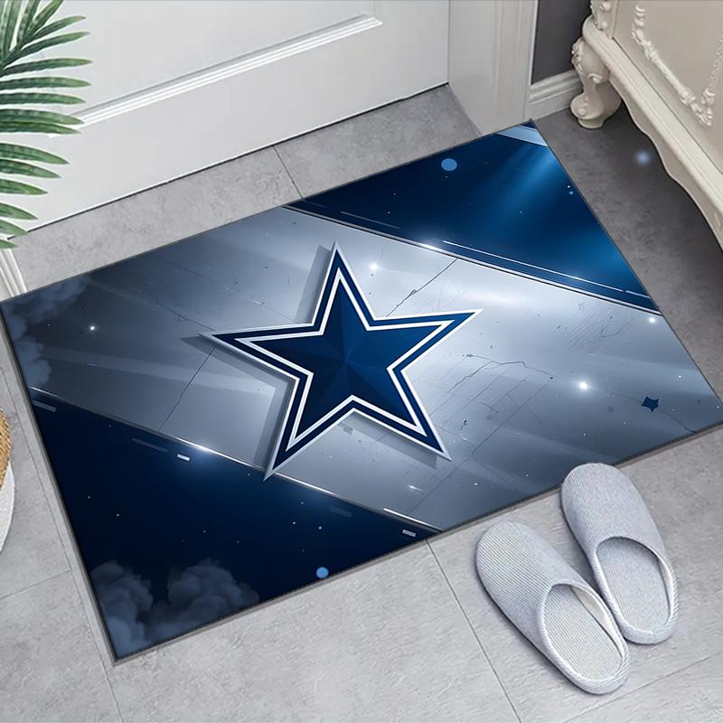 Dallas Cowboys Design Area Rug - Non-Slip, Soft & Cozy Floor Mat for Living Room, Bedroom, Office - Indoor/Outdoor Decorative Carpet