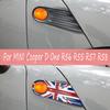 The Black Flag Car Fender Turn Signal Exterior Light Covers Sticker For MINI Cooper One R56 Clubman R55 Convertible R57