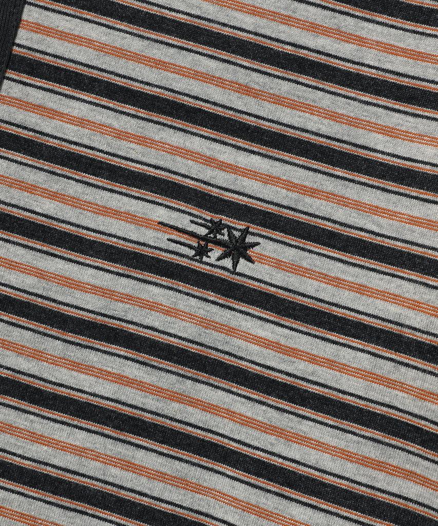 NICEGHOSTCLUB Stripe Henley Ls Tee_Grey(Ng2Gfut551A)