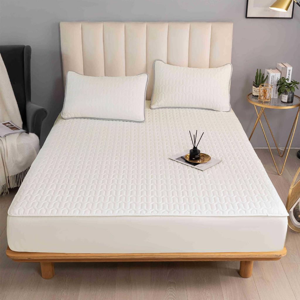 Nowe Pikowane Prześcieradło z Gumką Jednoczęściowe Pyłoszczelne Nakrycie na Łóżko Ochraniacz na Materac Nakrycie na Łóżko Pojedyncze Studencki Dom Studencki Pikowane Prześcieradło z Gumką