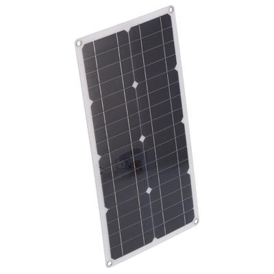 25W Solar Panel Kit, Monocrystalline Silicon Solar Panel Battery  R with 30A Controller, Dual USB Ports for Car RV Ship Outdoor Camping Hiking