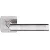 Daro Door Handle, Rounded Plate, Brushed Nickel/chrome Vdzn