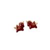 Zodiac Horse Silver Needle Drip Oil Earrings - Retro Elegant Lightweight Studs
