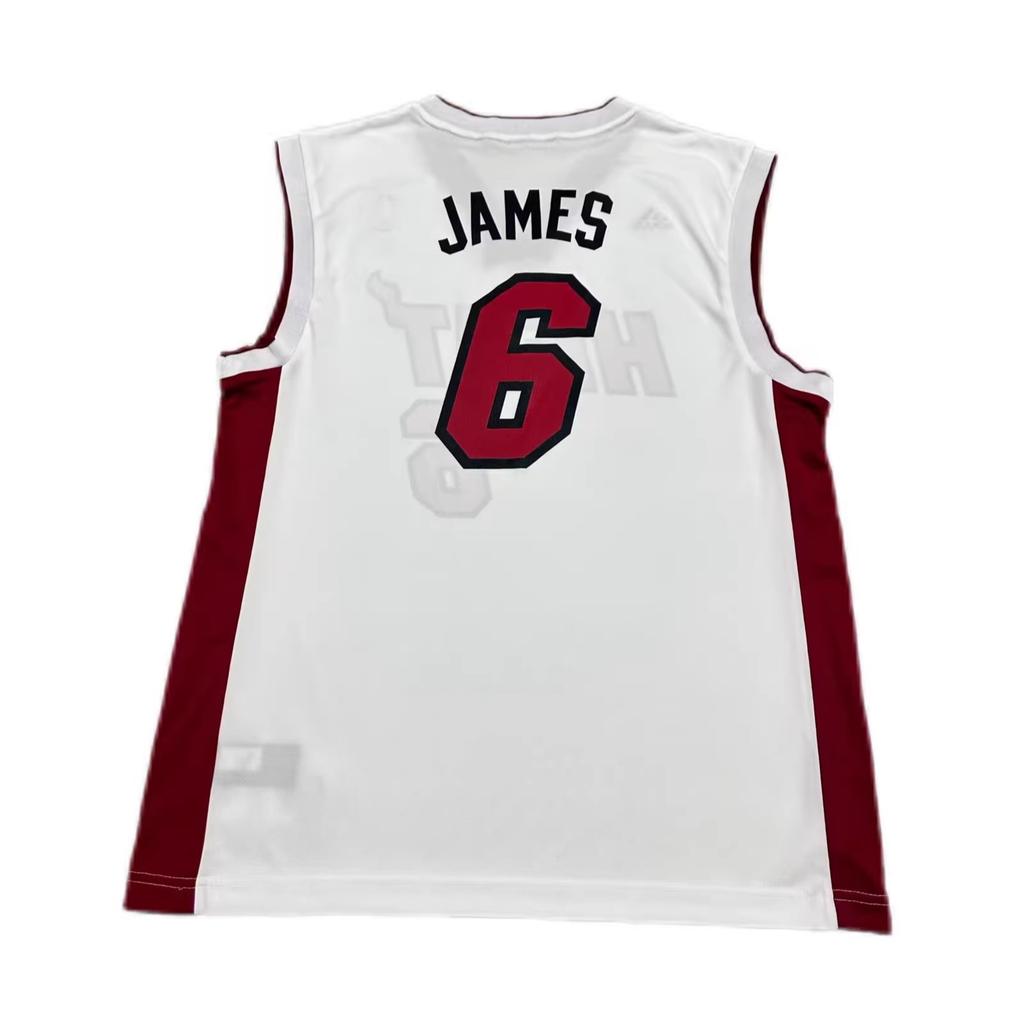 Adidas X NBA Collaboration Miami Heat James Fashion Comfortable Soft Skin-Friendly Basketball Jersey Unisex jersey White 7818A-331-AEB1382