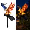 Bald Eagle Garden Decor America 250th Anniversary Solar Light Patriotic Memorial Day Decor Decoration Powered Stake Light for 4th of July