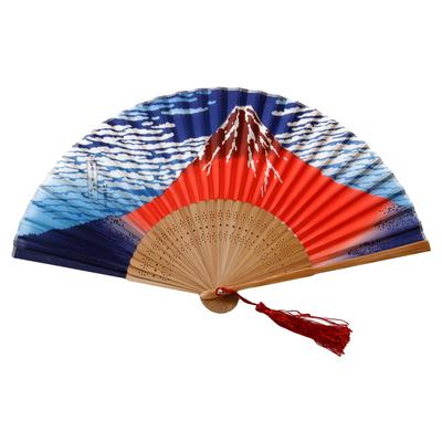 Faltfächer mit japanischem Muster Ansichten des Berges Fuji von Katsushika Bambus Faltbare japanische Kleidung Beliebt im Ausland Klar cgd2tF Multi2c