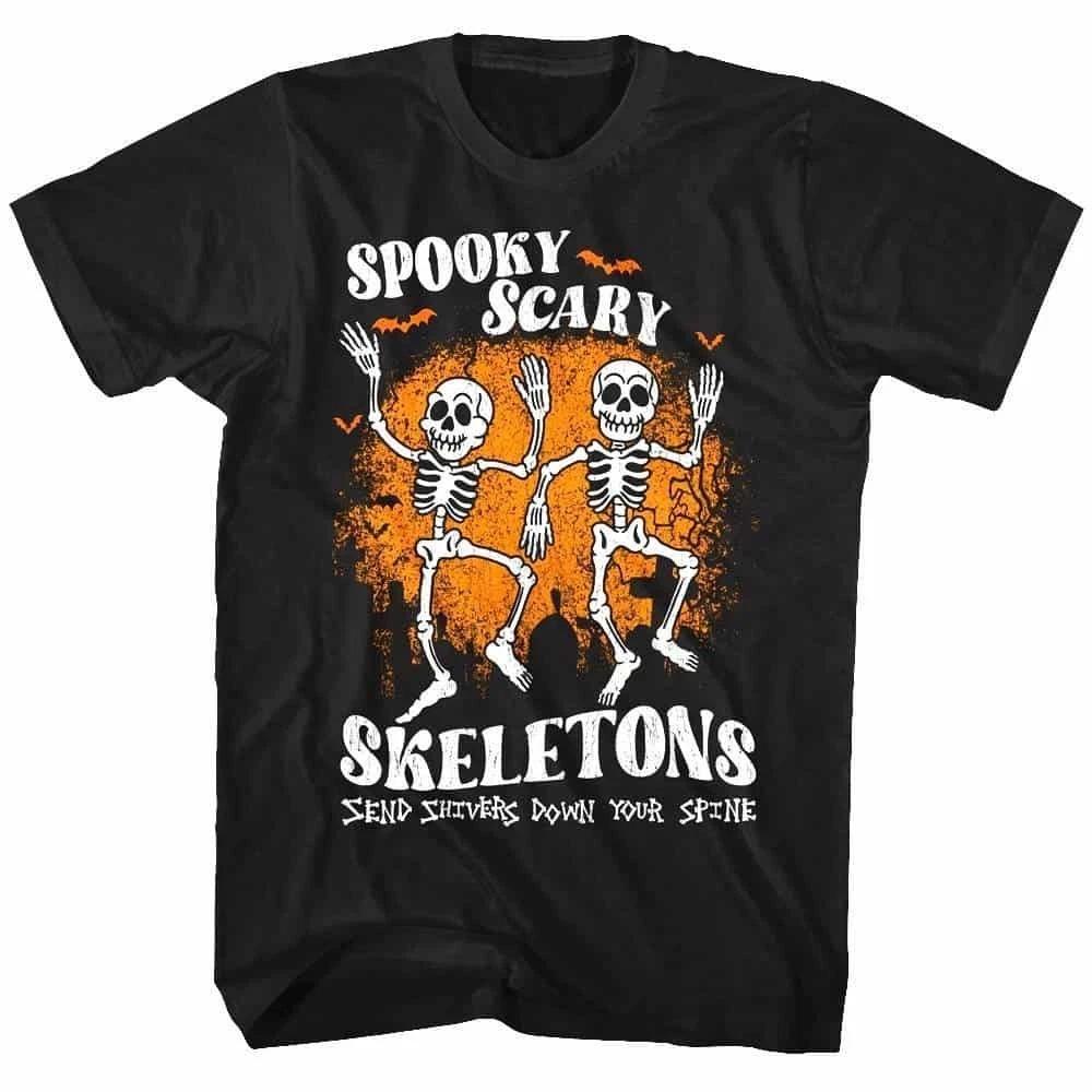 Spooky Scary Skeletons Graveyard Bats Men s T Shirt XXXXL