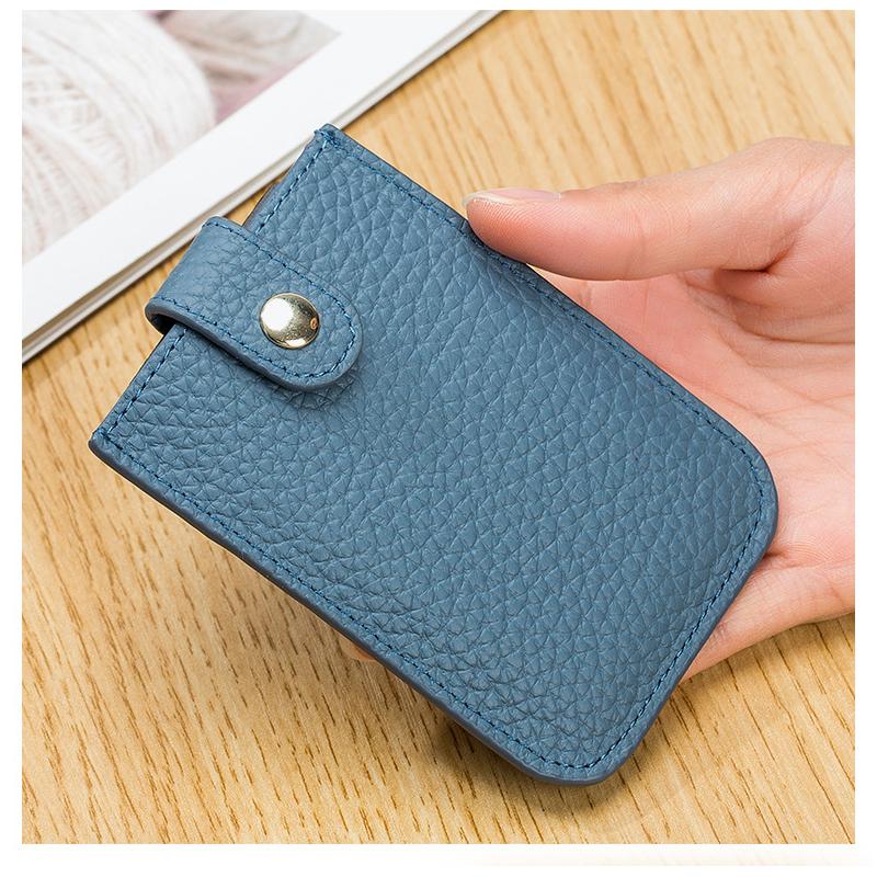 Fashion Lady RFID Antykradzieżowy Szczotka Etui na Karty Kredytowe Portfel Kreatywny Rysuj Klamrę Etui Mini Prostota Etui na Karty Kieszonkowe Damskie Przenośne Cienkie Etui na Karty