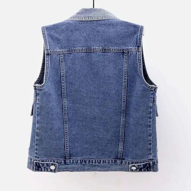Women's Stylish Denim Sleeveless Vest - Spring/Summer 2025