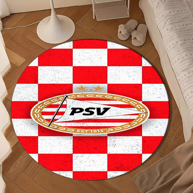 Psv Eindhoven Crest Round mat, Anti-slip Circle Carpet Chair rug For livingroom,Bedroom, doormat home decor Gift Christmas Gifts
