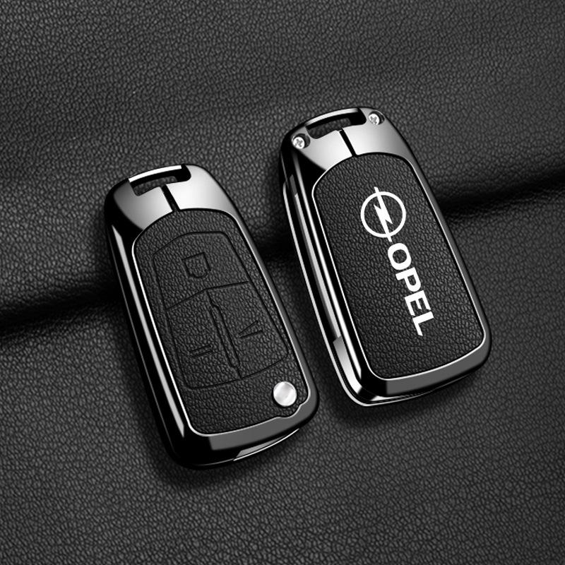 Kovové Kožené Ochranné Pouzdro na Klíčenku do Auta Pro Opel Vauxhall OPC ADAM Insignia Antara Corsa J D H Kadett GT Příslušenství