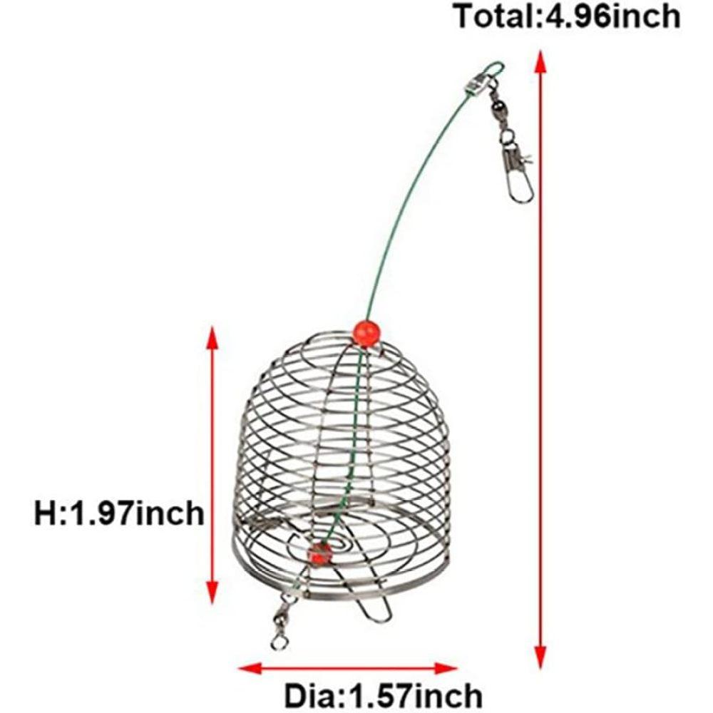 Angelköderkäfig, Edelstahl Angelkäfig Korb Futterständer Bassfalle Köder