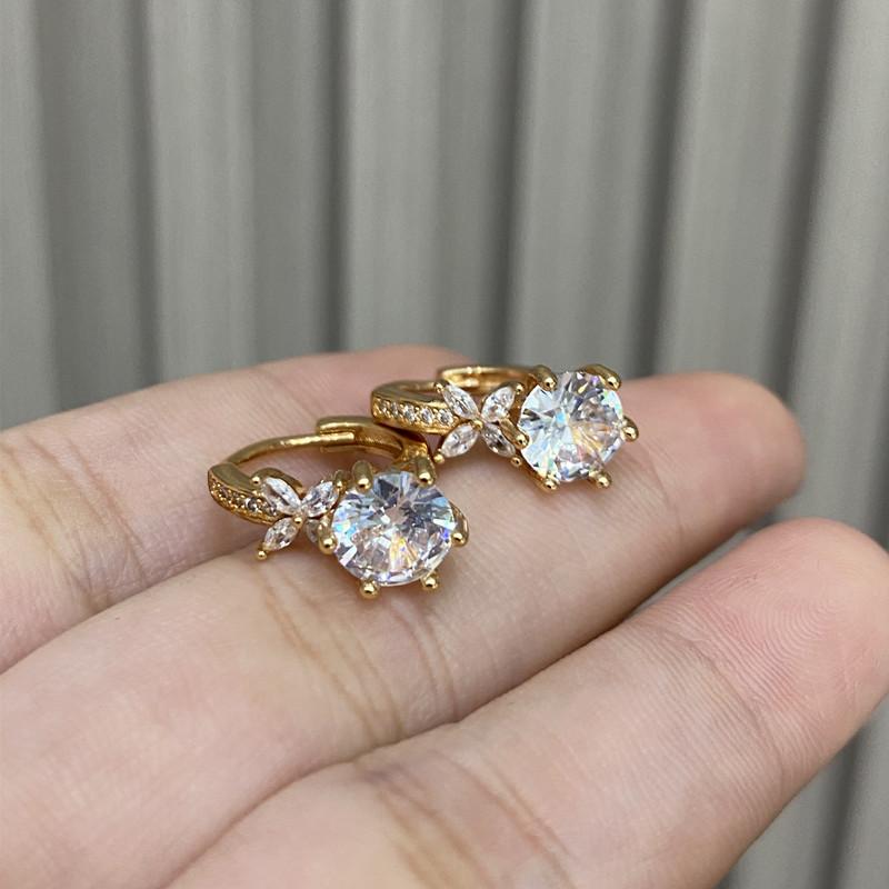 Flash Diamond Bow Ear Buckle Unique Design Earrings Earrings Stud Earrings Versatile