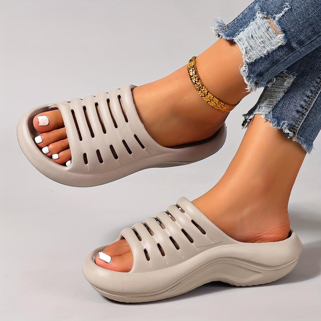 Thick-Soled EVA Slippers - Lightweight Minimalist Design with Soft Non-Slip Sole & Cloud-Like Cushioning, Hand Wash/Dry Clean, Open Toe Design