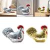Ball Chicken Statue Figurine Disco Rooster Ornament Decoration Foam Glass Sparkling Appearance