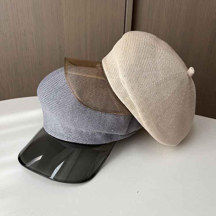 New British retro cap ladies newsboy hat light knitted painter hat outdoor casual styling sun hat