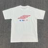 T-shirt Unisex con Stampa di Lettere in Schiuma Hip Hop Euro-Americano: Scollo Rotondo, Manica Corta, Design alla Moda
