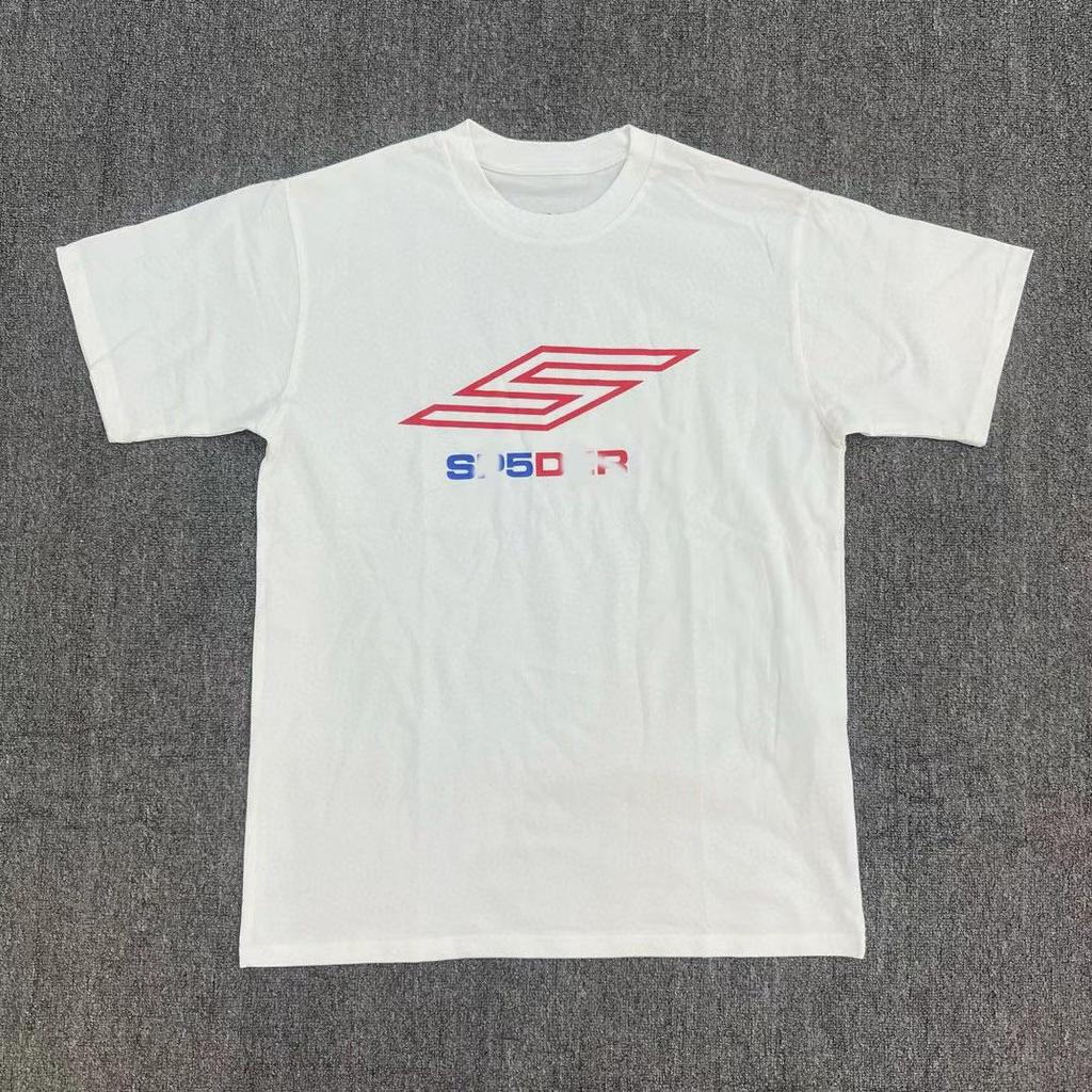 T-shirt Unisex con Stampa di Lettere in Schiuma Hip Hop Euro-Americano: Scollo Rotondo, Manica Corta, Design alla Moda