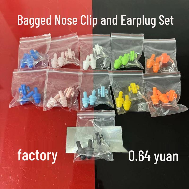 Nose Clip & Waterproof Silicone Earplugs for Swimming - Universal Fit for Adults & Children