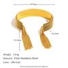 MamacitaSlay 316L Stainless Steel Chain Tassel Ring Bracelet Adjustable 18K PVD Plated Waterproof Jewelry For Women's Charm Gift