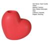 Red Heart Shaped Candlestick Holder Romantic Ceramic Candle Holder for Wedding Party Dining Table Centerpiece Anniversary Valentine's Day Home Decor