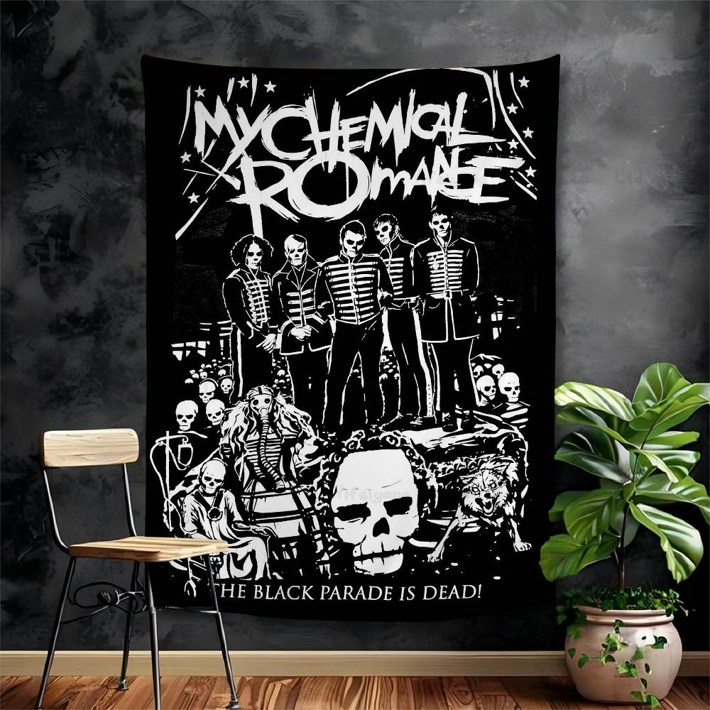 My CChemical RRomance Band Hanging Bohemian Tapestry Hanging Tarot Hippie Wall Rugs Dorm Japanese Tapestry