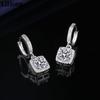 925 Sterling Silver Women's Earrings Inlaid with Square Zircon, Fashionable Banquet Party Jewelry