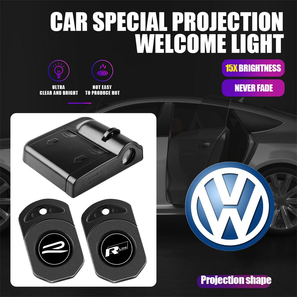 Car Door Logo Welcome Light Laser Projector Lamp For Volkswagen Golf Passat B5 Jetta Tiguan Polo MK7 Bora Beetle Vento Sharan