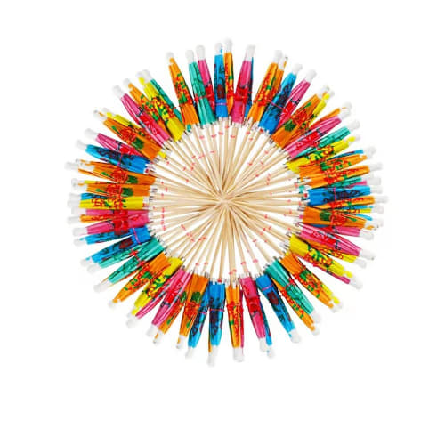 220-Piece Toothpick Umbrella Picks, Cocktail Picks, Mini Parasols, Party Straws, Fruit Picks, Perfect for Bars, Restaurants, Events, and Party Supplie