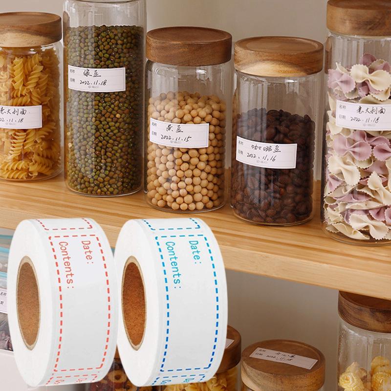 125sheets/roll Container Labels Date Marking Stickers Waterproof Household Suitable for Kitchens Restaurants Easy Clean TMZ