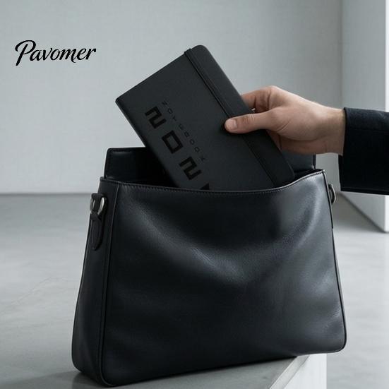 Elastic Strap Notebook 2027 Daily Weekly Planner with And Pen Holder, PU Holder Leather Cover Agenda Notebook, Pocket Size Schedule Organizer