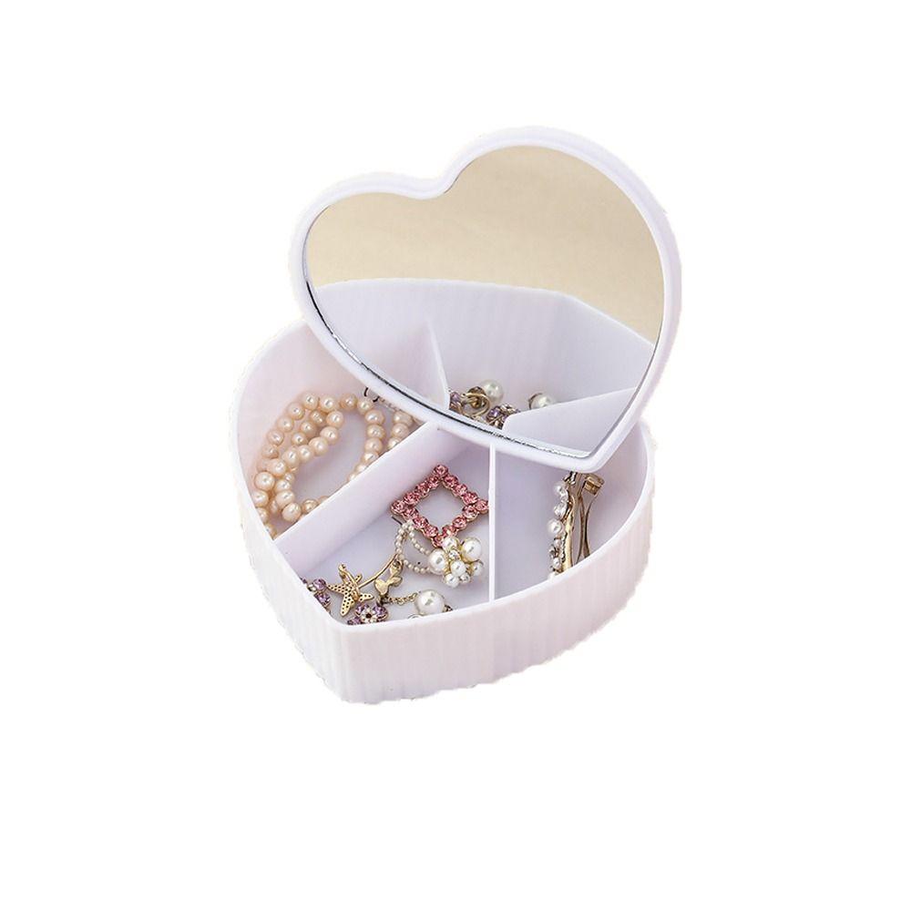 

с Зеркалом Упаковочный Мешок для Ювелирных Изделий Разделенный Чехол для Хранения Простая Дисплейная Коробка Отпуск белый