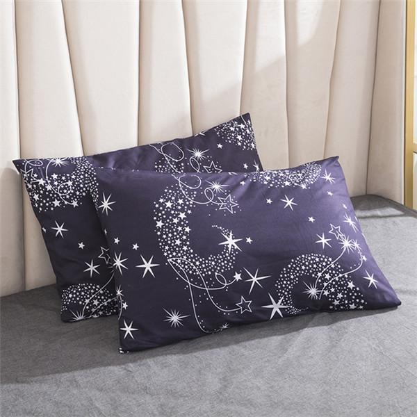 Vodotěsné povlaky na polštáře 2PCS měkké polyesterové povlaky na polštáře s potiskem Polštář na spaní Bytový textil (bez vnitřního/bez polštáře)