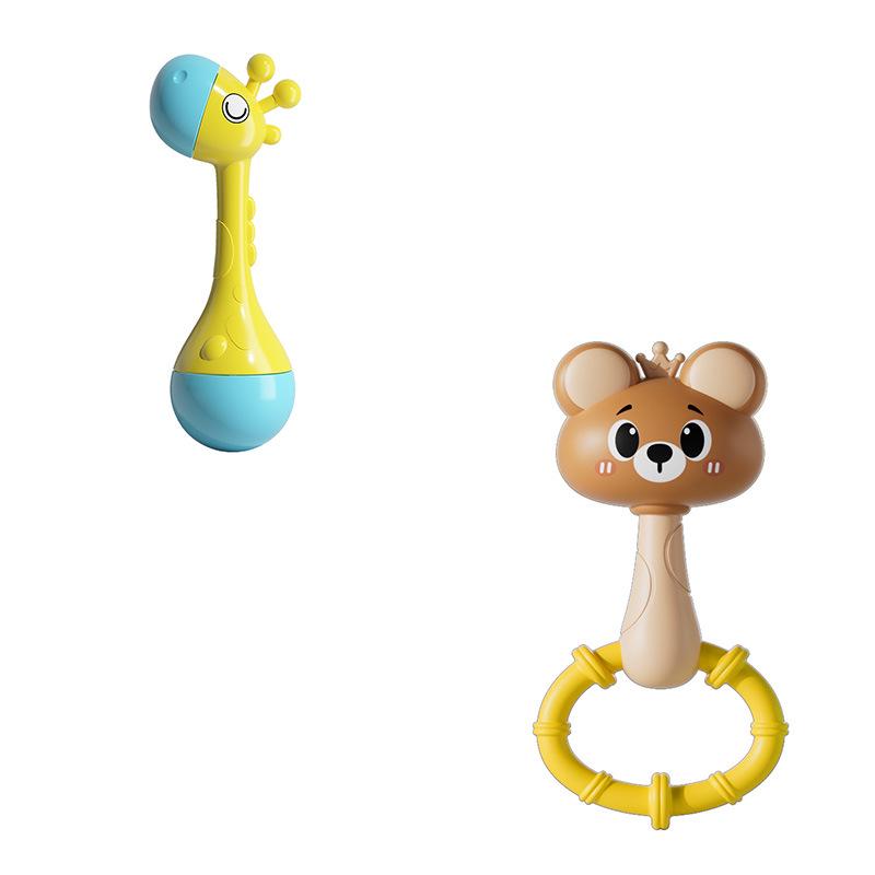 Newborn Baby Hand Rattle Soothing Maraca - Visual Tracking & Grip Training, Early Education Toy for Ages 0-1