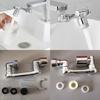 Copper Mechanical Arm Faucet Extender 1080 Rotating Face Basin Foamer Multi-function Splash-proof Water Nozzle